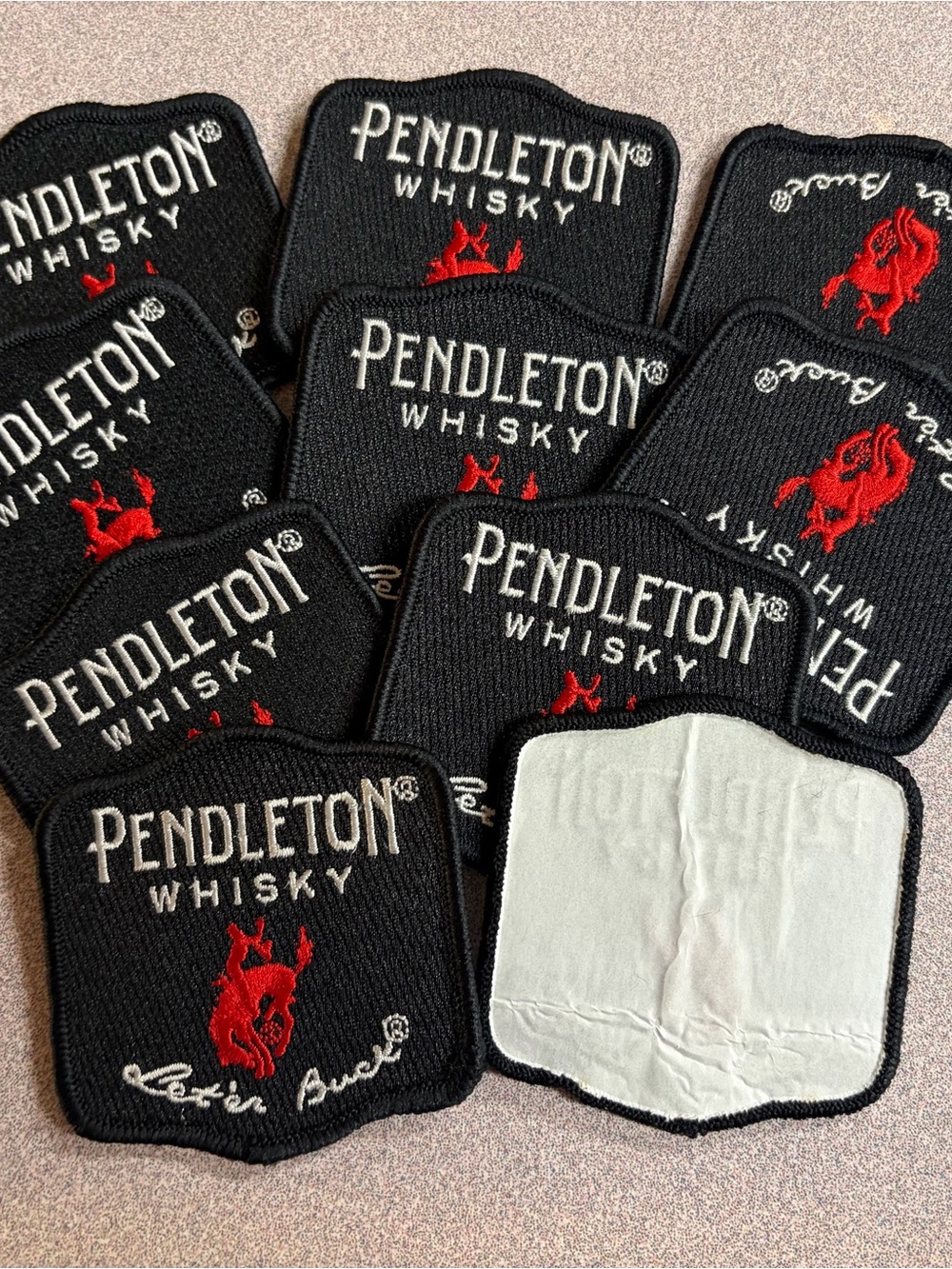 Pendleton Black & Red Whisky Embroidered Patch Pack